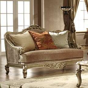 Antiqued Silver Upholstered Sofa Couch Loveseat FREE SH  