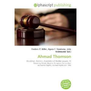  Ahmad Thomson (9786132683328): Books