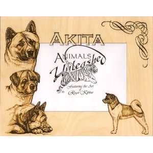  Akita Laser Engraved Dog Matte 5x7: Kitchen & Dining