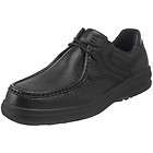 Hush Puppies BURKE Mens Black Leather Comfort Lace Up Shoe WIDE