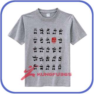 China panda play tai chi 24 style t shirt free shipping  