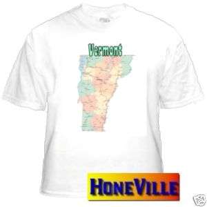 shirt VERMONT state map souvenir shirt  