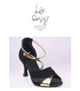 X31028 Latin Ballroom Dance Shoes Heel Womens Shoes Latin Shoes Black 