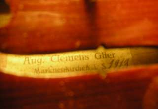 Fine old/antique Markneukirchen violin by August Clemens Glier  