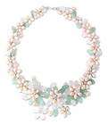 Rose Quartz Handmade Pearl Necklace Earring Beaded NR  