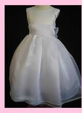 IVORY LATTE ROSE PETAL FLOWER GIRL DRESS size 24 MO  