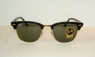 RAY BAN Sunglasses CLUBMASTER RB 3016 W0365 Black 49mm  