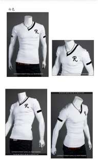 New Mens Fashion Casual Slim Fit Dress Shirts T shirts Tee 2 Color 4 