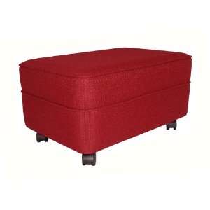 Rectangle Cranberry Fabric Ottoman:  Home & Kitchen