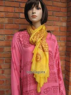 Scnp157 Om Namah Shivaya Lord Shiva scarves 100% cotton Chant scarf 