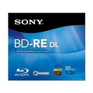  Sony Blu ray Disc 5 Pack   50GB 2X BD RE DL: Computers 