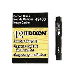 Dixon® DIX 49400 LUMBER CRAYON, PERMANENT, CARBON BLACK 