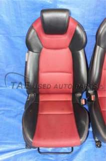 2010 HYUNDAI GENESIS COUPE 2.0T TRACK BLACK & RED LEATHER FRONT SEATS 