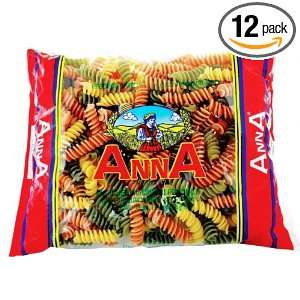 Anna Tricolor Fusilli 109, 1 Pound Bags: Grocery & Gourmet Food