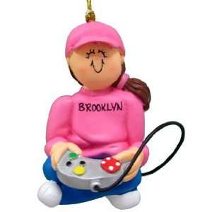  Video Game Player Girl Christmas Ornament: Home & Kitchen