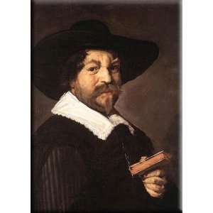  Portrait of a Man Holding a Book 21x30 Streched Canvas Art 