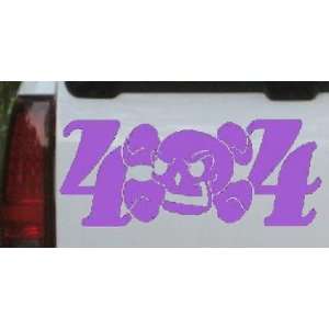 Skull 4X4 Off Road Car Window Wall Laptop Decal Sticker    Purple 20in 