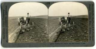 Stereoview~Tractor Plowing Prairie Field~South Dakota  