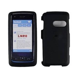 Black Rubberized Hard Protector Case for LG Rumor Touch LN510 by 