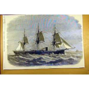 1870 Iron Clad Fleet Hms Invincible Ship Naval Print:  Home 
