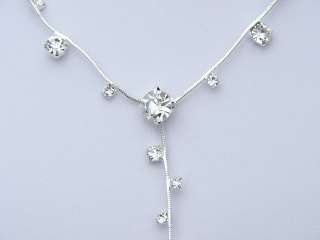 Bridal Wedding Crystal Necklace Earrings Set 1165  