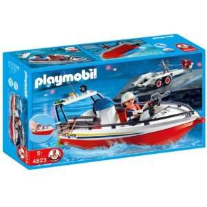  Playmobil Fire Boat with Trailer Toys & Games