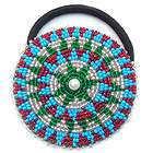 red silver green blue beaded ponytail hair band z44 14