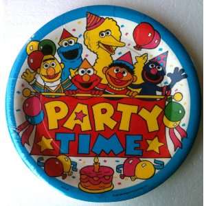   STREET 9 Large PARTY TIME Party Plates (8 Count): Everything Else