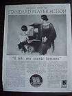 1925 Antique Standard Player Piano Music Lessons Ad