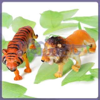 Lion Tiger··Mixed Plastic Wild Animal Replica Model Toy  