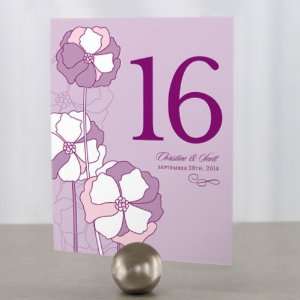 Pinwheel Poppy Table Number   Numbers 49 60   Teal Breeze  