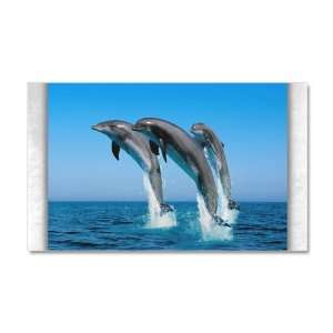    38.5 x24.5 Wall Vinyl Sticker Dolphins Dancing 