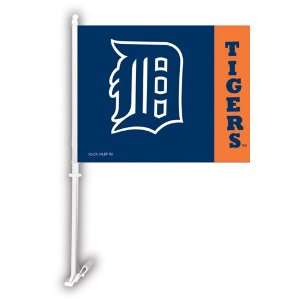  Detriot Tigers MLB Car Flag W/Wall Brackett: Sports 