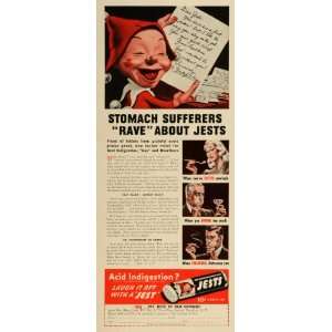  1941 Ad Jests Acid Indigestion Heartburn Gas Medicine 