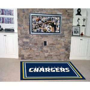  San Diego Chargers Official 5x8 Area Floor Rug: Home 