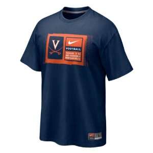  Virginia Cavaliers Navy Nike Football Sideline Team Issue 