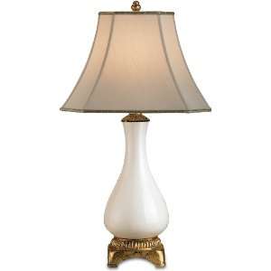 Currey and Company 6620 1 Light Chastity Table Lamp, Antique White 
