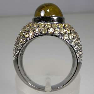 AAA DESIGN 925 SILVER RING NATURAL TOURMALINE SIZE 6.5  