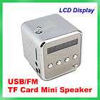 Portable FM MP3 Player Micro SD TF Card Slot Mini USB Speaker Sound 