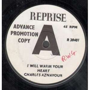   YOUR HEART 7 INCH (7 VINYL 45) UK REPRISE CHARLES AZNAVOUR Music
