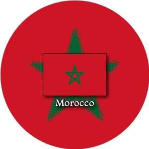  Pack of 12 6cm Square Stickers Morocco Flag