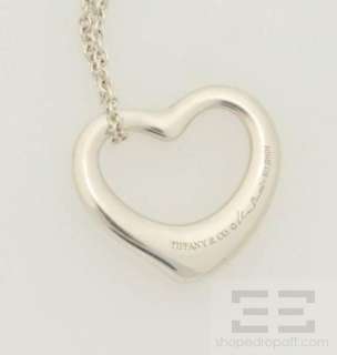 Tiffany & Co. Sterling Silver Elsa Peretti Large Open Heart Pendant 