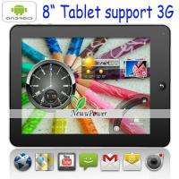 NEW 8 Inch tablet ePad Android 2.2 Tablet PC with Wi Fi + 3G 