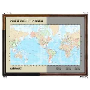  World Map on Mercators Projection by Tackamap