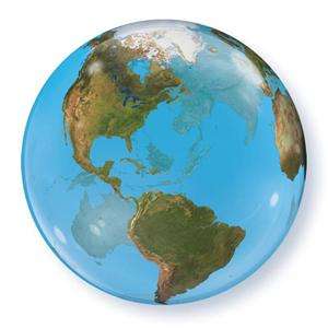 Planet Earth Globe 22 Qualatex Bubble Balloon  