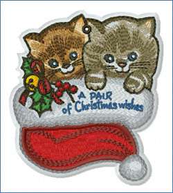 Pair of Christmas Wishes_embroidery design