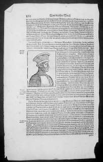 1628 Munster Antique Print of an Italian Nobleman  
