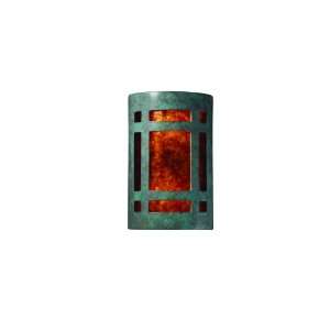 Justice Design Group CER 7485 PATV Verde Patina Ceramic Single Light 9 