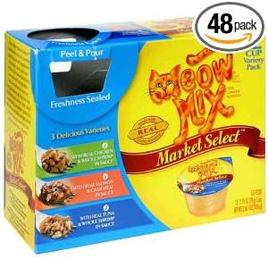 Meow Mix Market Select Cat Food, Seafood Variety Pack, 2.75 Ounce 
