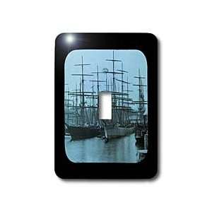  from the Past Magic Lantern Slide   Schooners in Port Magic Lantern 